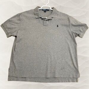 Polo By Ralph Lauren Shirt Mens Extra Large Gray Polo Short Sleeve Collared Logo